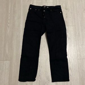 Levi’s Wedgie Straight Button Fly Black Jeans